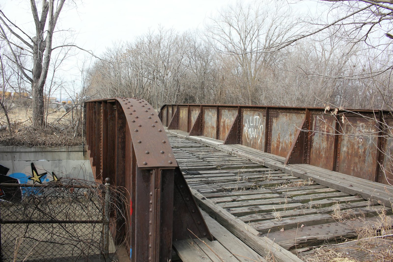 Looking west